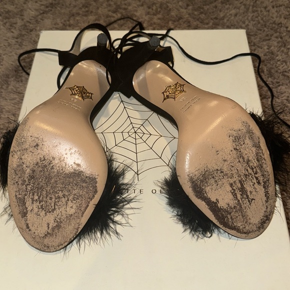 Charlotte Olympia Salsa 110mm Feather Suede sandal - Picture 11 of 12